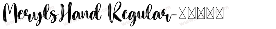 MerylsHand Regular字体转换